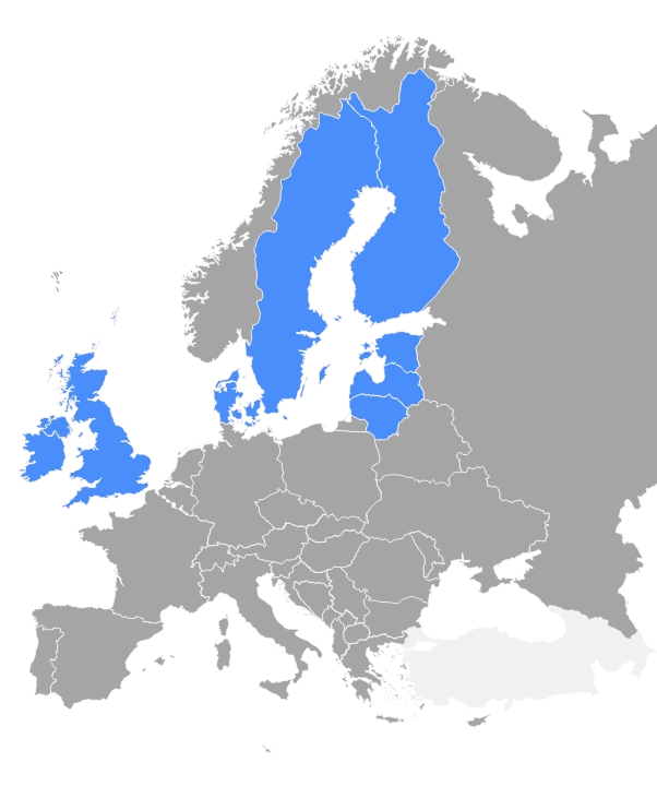 map of relevant countries highlighted