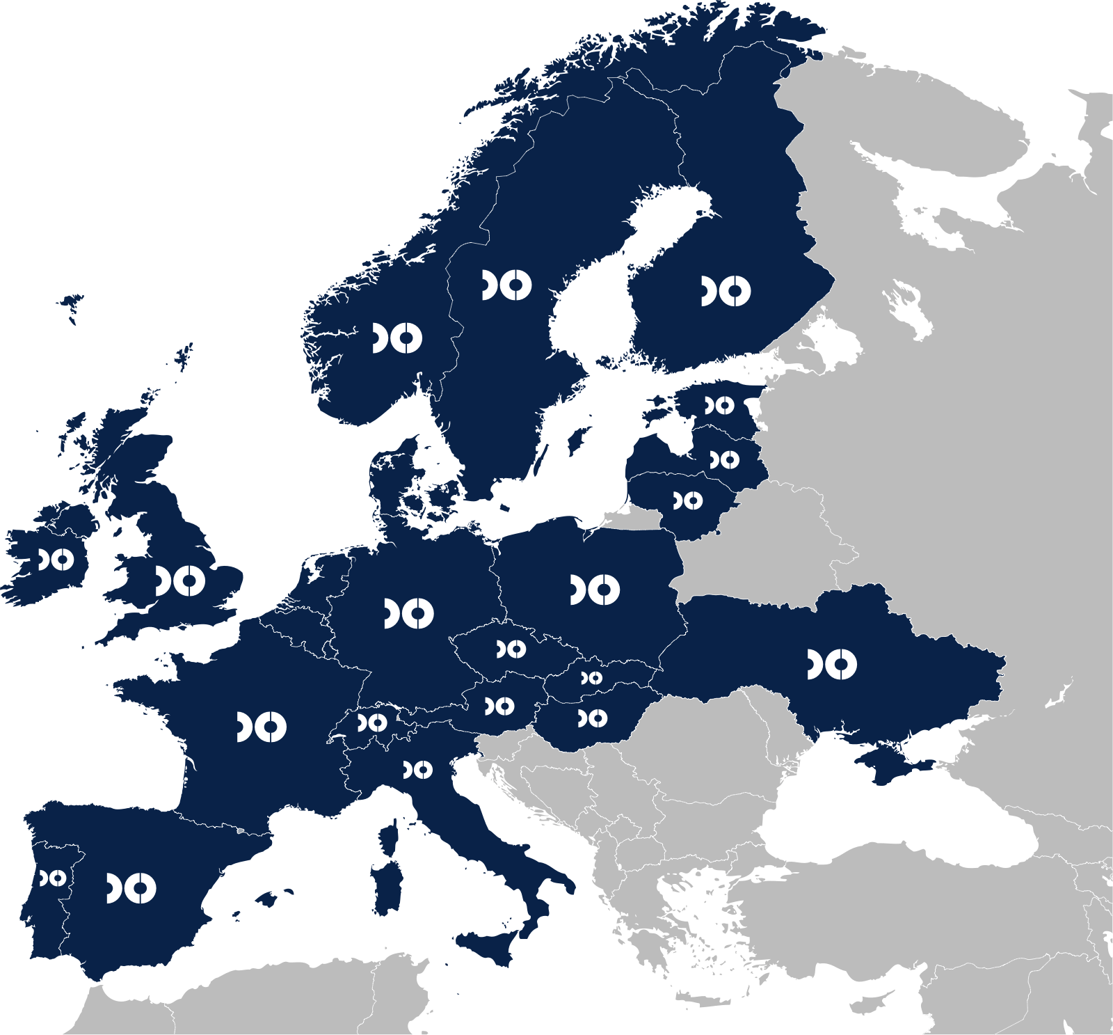map of countries covered