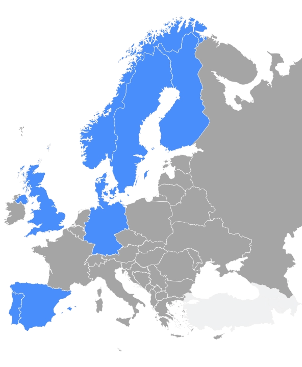map of relevant countries highlighted